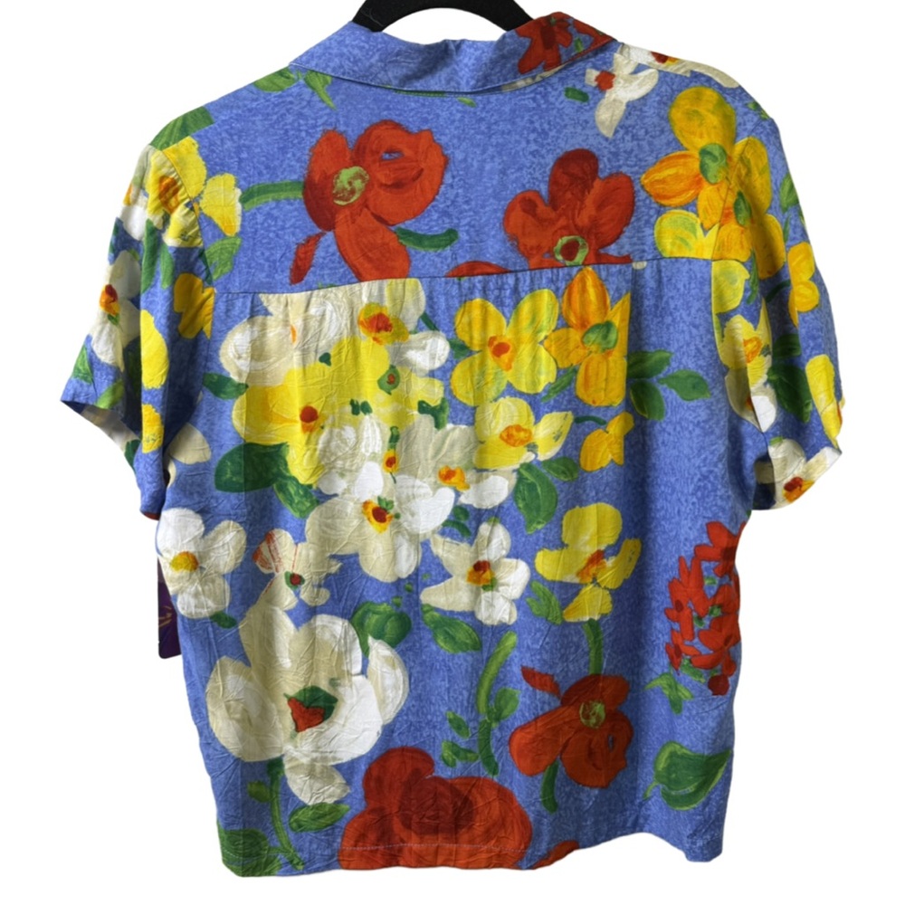 Jams World Blue Floral Hawaiian Shirt NWT - Picture 2 of 5